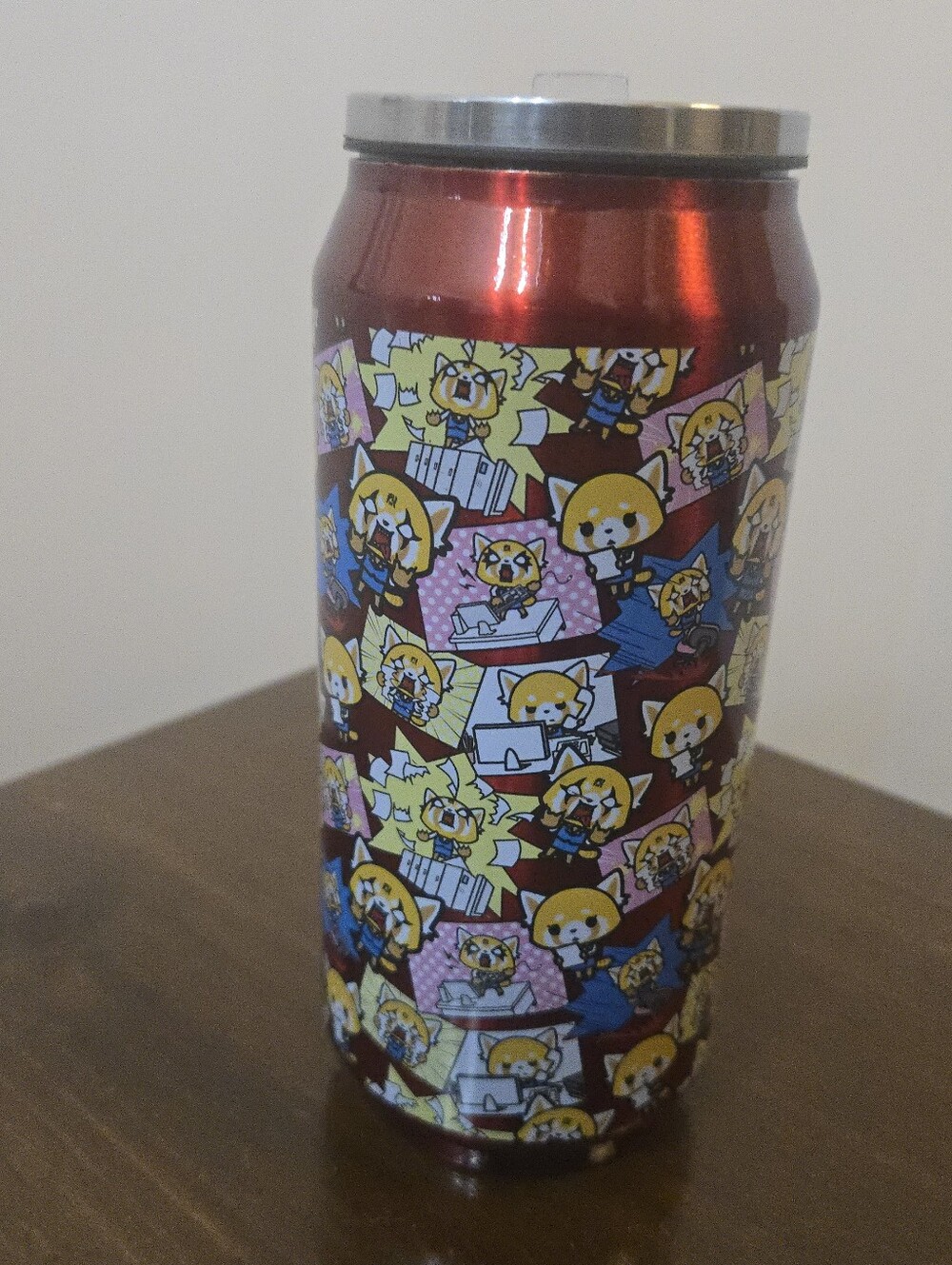 Sanrio Aggretsuko Red Panda Can-Style Travel Mug